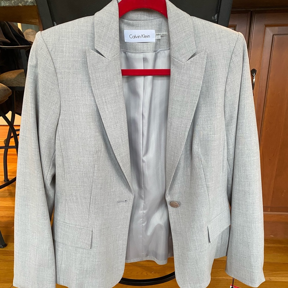 Calvin Klein womens blazer grey